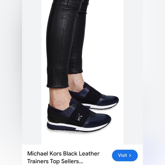 Michael Kors MK trainer sneakers women’s 👟 slip-on black & white Size 8.5 - Picture 11 of 17